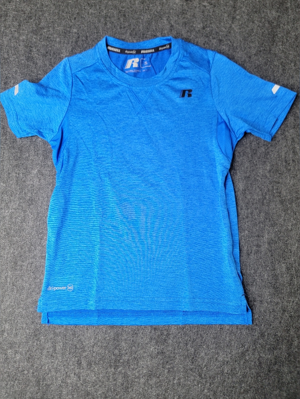 Russell Athletic Dri Power 360 Little Boy's Athletic Shirt Size XS Blue Black